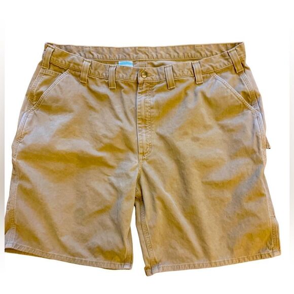 Carhartt Relaxed Fit Khaki Carpenter Cargo Shorts Size 46 - Picture 3 of 11